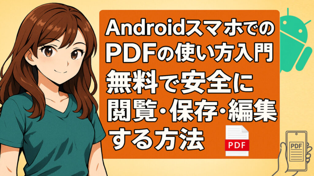 AndroidスマホでのPDFの使い方入門！無料で安全に閲覧・保存・編集する方法