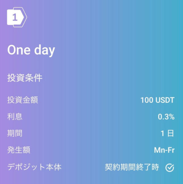 「One-day」プラン
